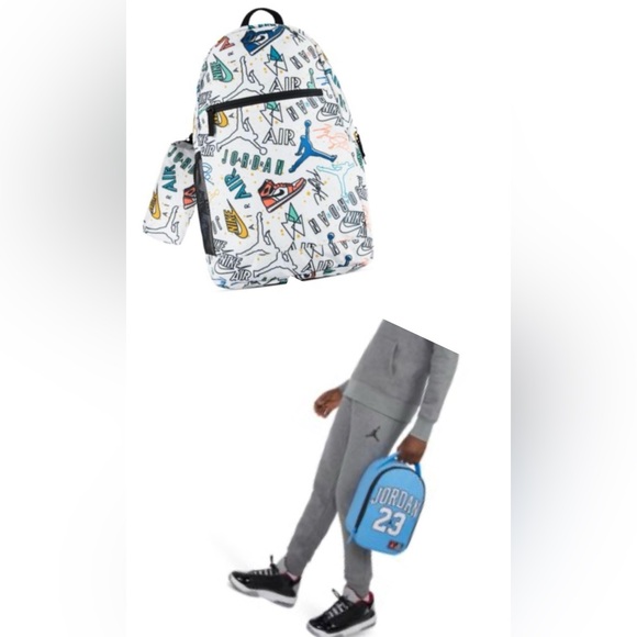 Jordan Other - Jordan Kids Air School Backpack and Pencil Case, 2-Piece Set  & Jersey Lunch Bag